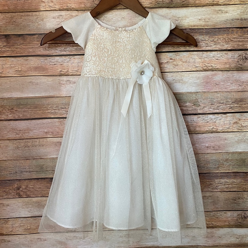 Gorgeous gold glitter Rare Editions dress